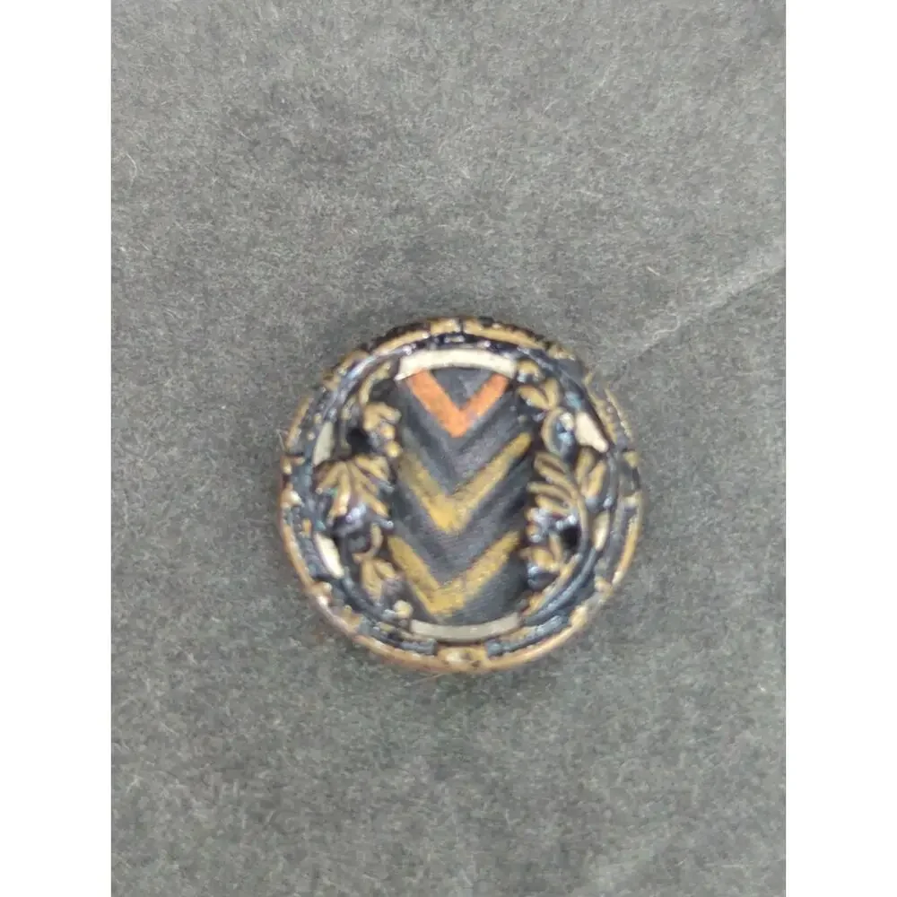 LOT CC of 10 Antique Vintage Victorian Brass Mixed Materials Buttons ESTATE FIND